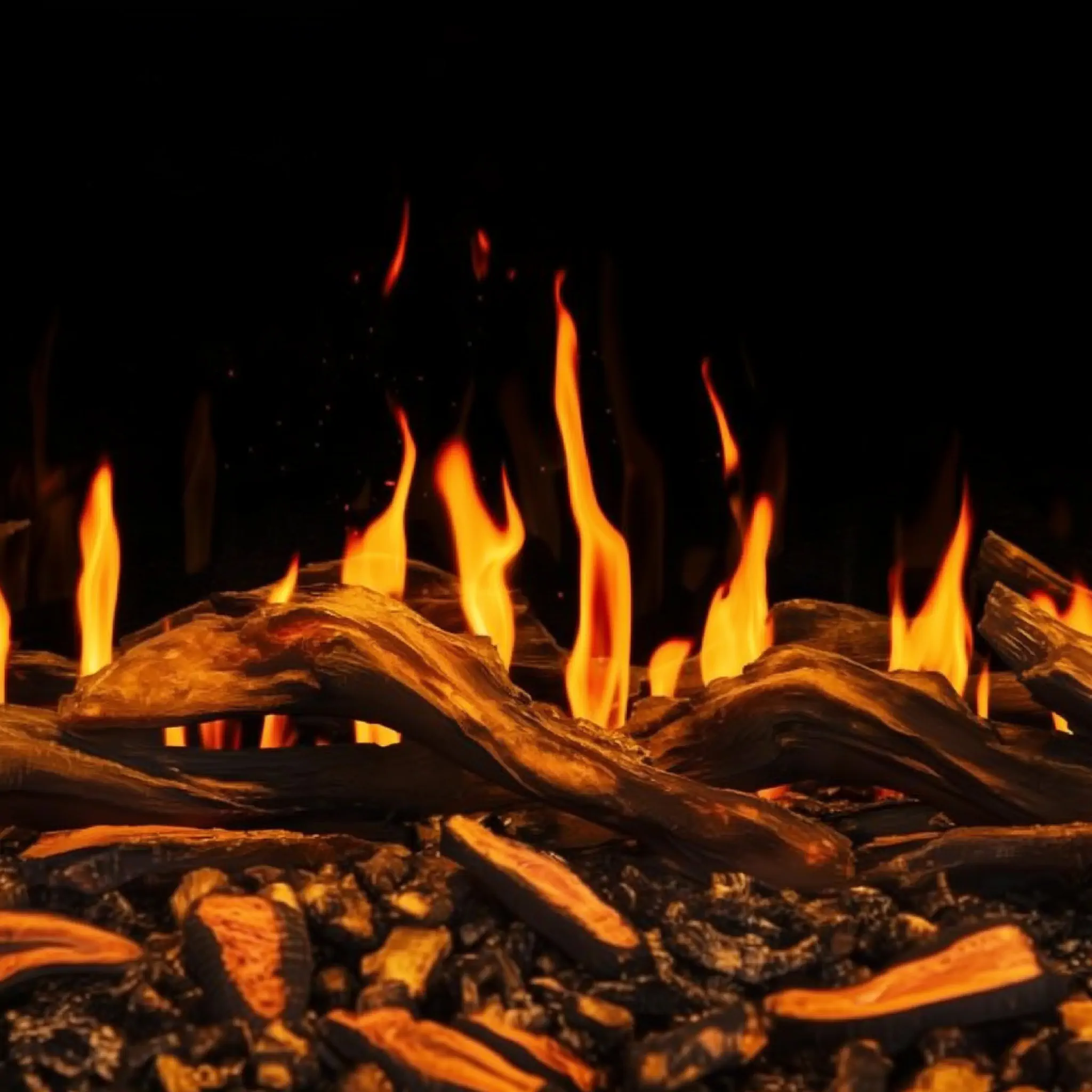 Aflamo Gold Flames Detail